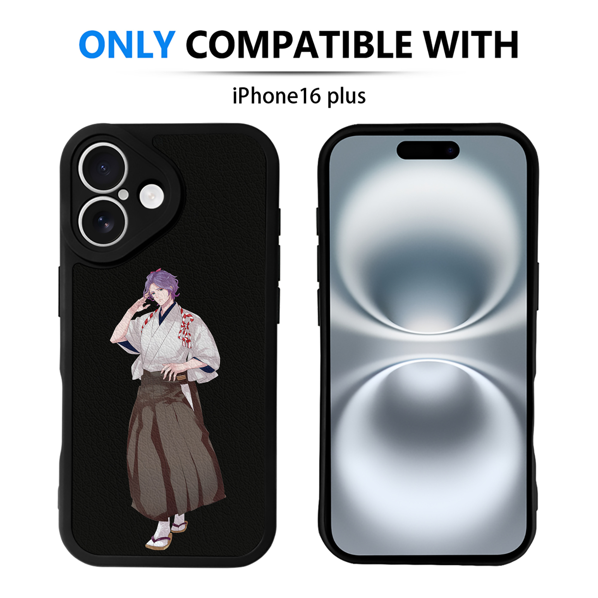 （画像用） 刀剣乱舞 Touken Ranbu 【iPhone 16シリーズ対応】シリコンスマホケース（レザー調） 材質：シリコン